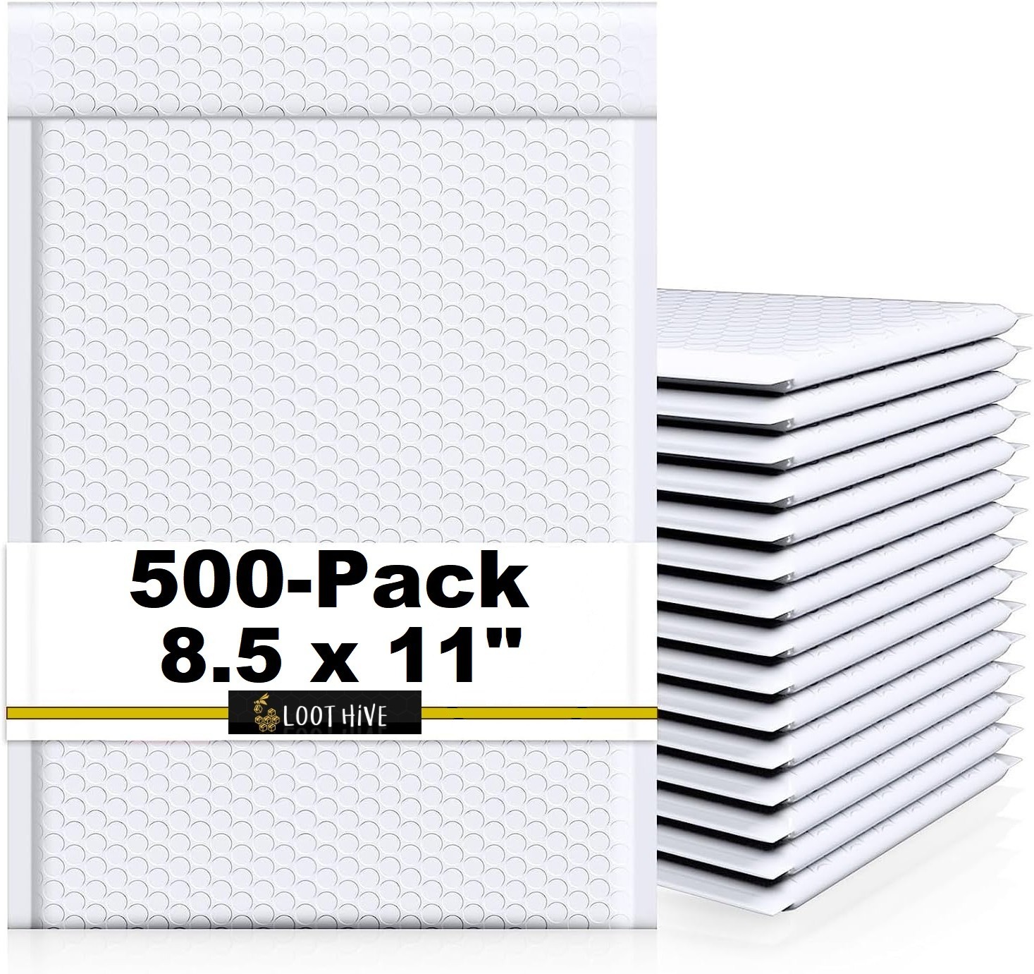 500-Pk WHITE 8.5 x 11″ Padded POLY BUBBLE MAILER shipping mailing envelope #2