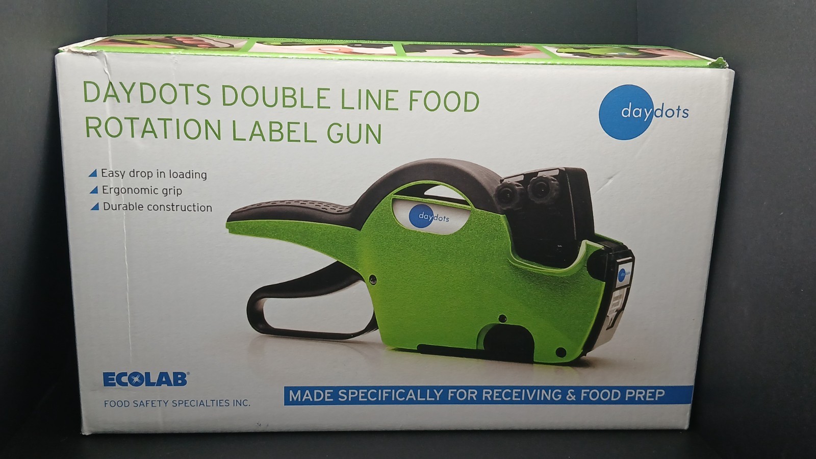 Price and Date Double Line Label Gun Receiving Prep Ecolab 12020-01-00 New