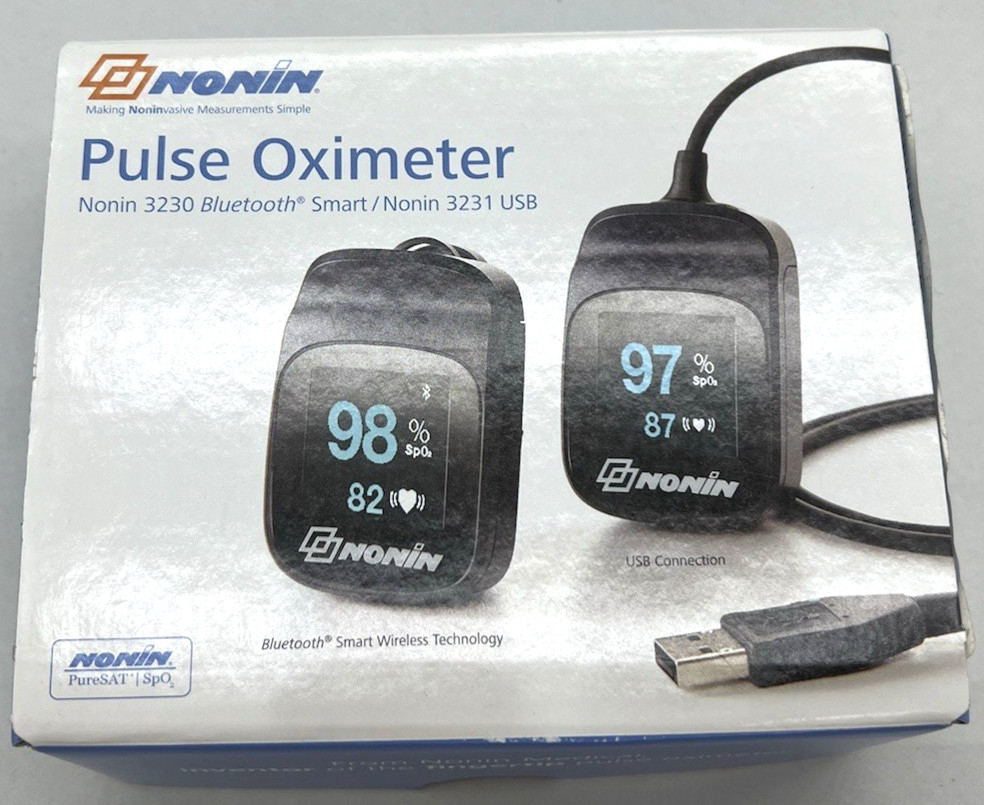 Nonin 02 meter Model 3230 Bluetooth Smart Pulse Oximeter