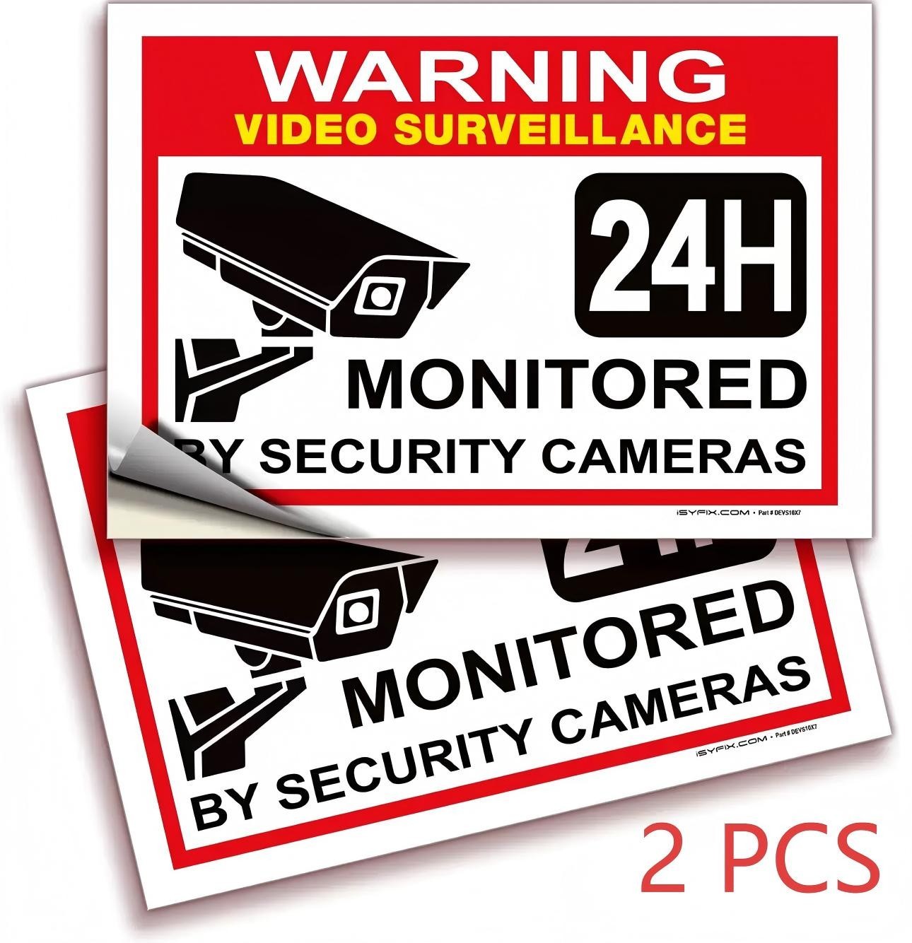 Smile You’re on Camera Sign Video Surveillance Signs 10″x 7″ UV Protected cctv