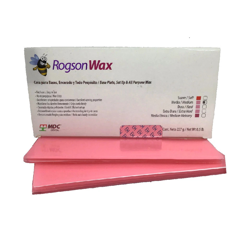 Rogson, Base Plate,Set Up & All Purpose Medium Pink Wax 0.5lb. by MDC