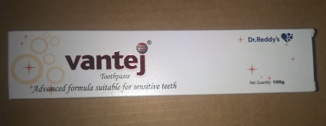 Dr Reddy’s VANTEJ Toothpaste – powered by Novamin- for sensitive teeth- 100gram