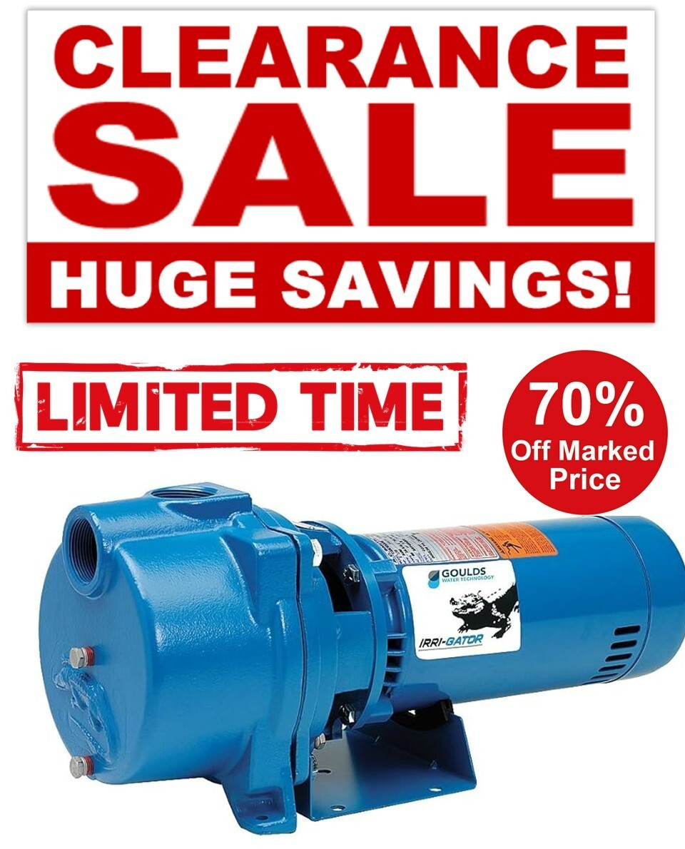 GOULDS GT20 2 HP IRRI-GATOR Self-Priming Centrifugal Pump, 230 Volts 1 PH
