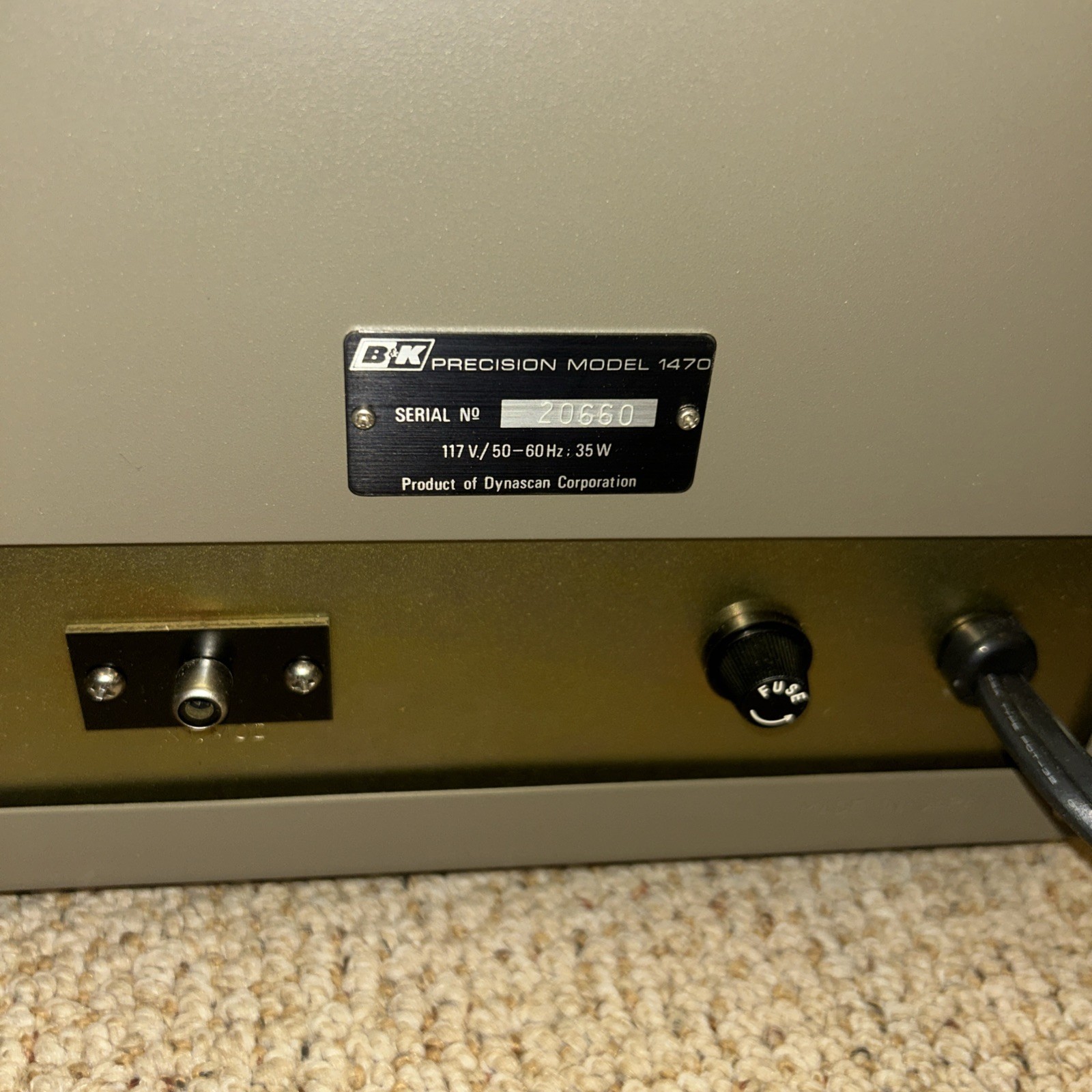 B&K Precision 1470 Analog Oscilloscope Dual Trace CRT Scope w/2 Probes in box