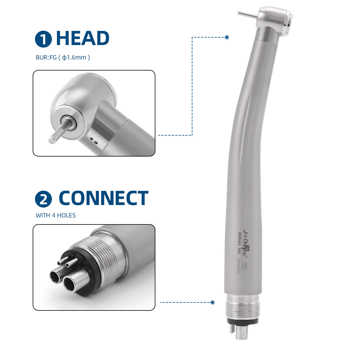 Portable Dental Delivery Unit Suction 3 Way Syringe Air Compressor /Handpiece 4H