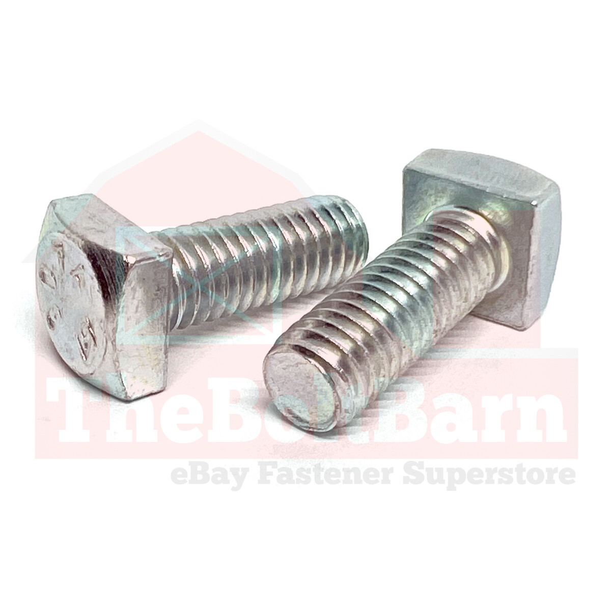 3/8″ Square Head Bolts Grade A307 Zinc Clear (Choose Length & Qty)