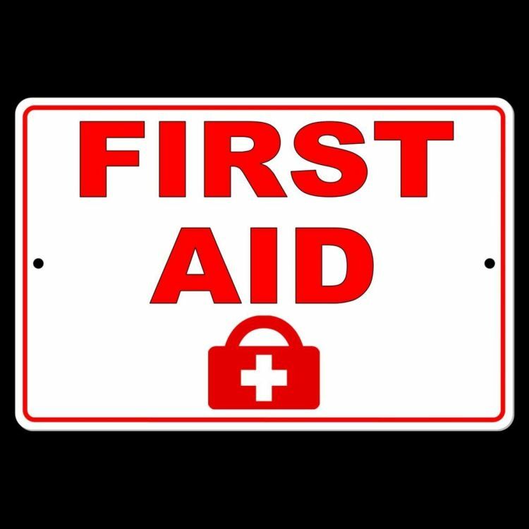 First Aid Kit Sign METAL emergency medicine notice warning SW017