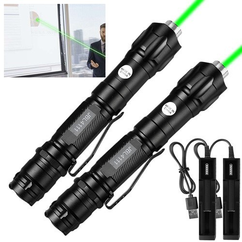2Pack 532nm Green Laser Pointer Pen 1mW Visible Star Beam Green Light Lazer Pet