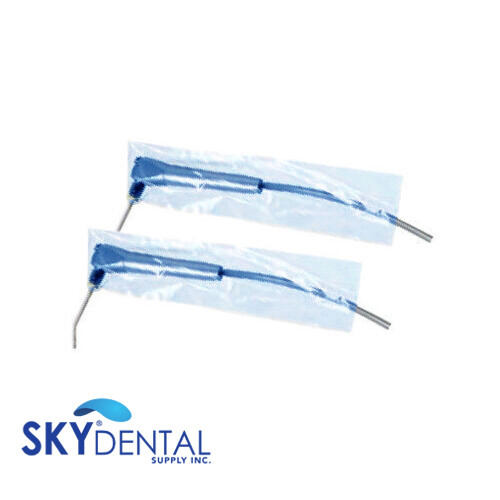 500/Box 2.5 x 10 » Clear or Blue » Syringe Sleeves Covers W/ Pre-Cut Opening