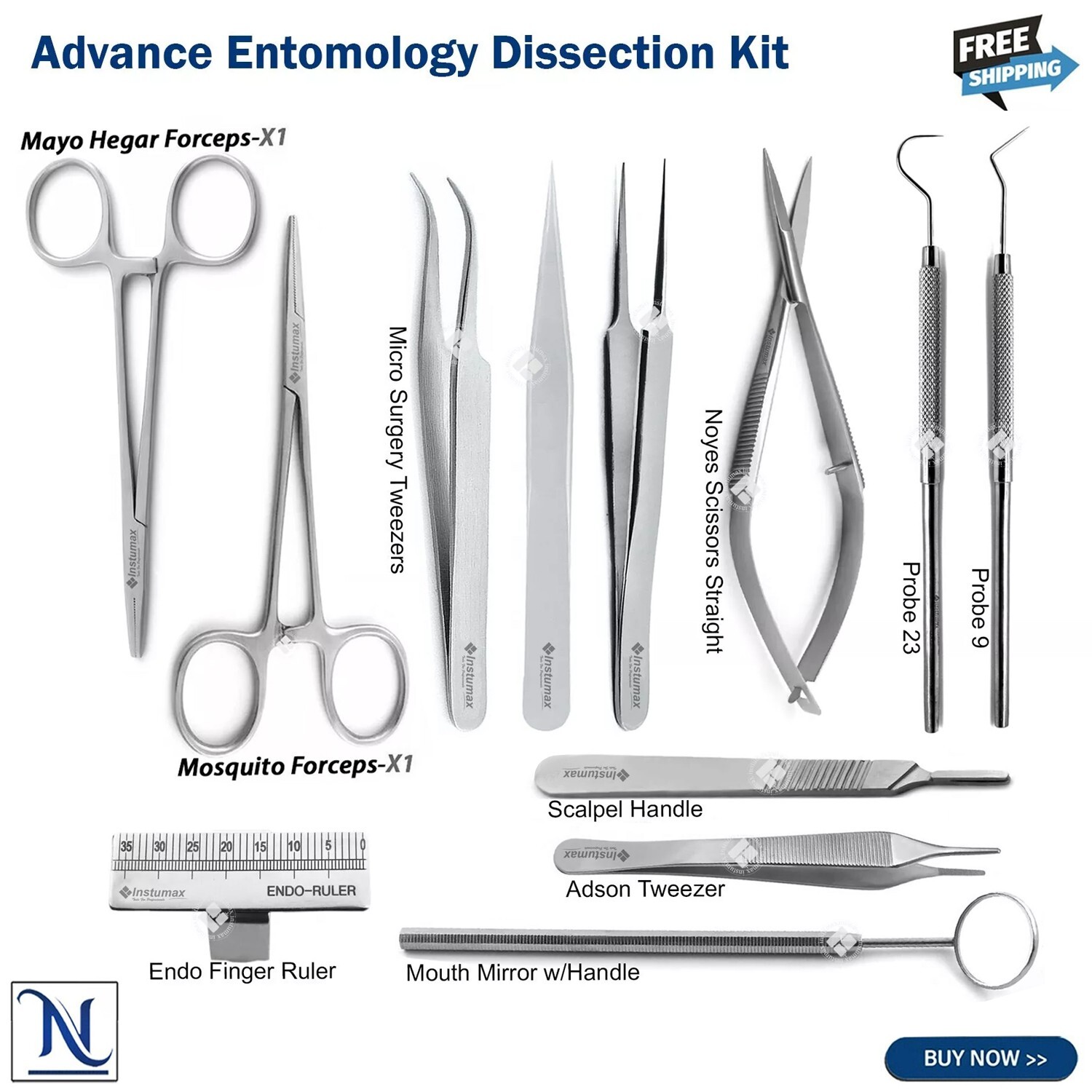 12 Piece Dissection Kit for Biology Students Laboratory Biology & Coral Fragging