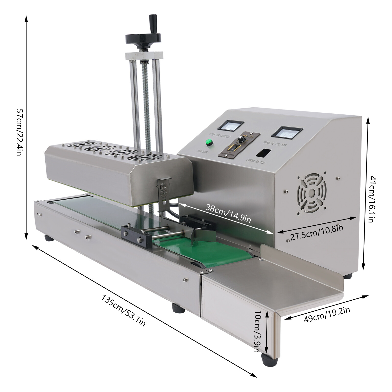 20-100mm Bottle Cap Automatic Sealer Continuous Induction Sealing Machine 1800W