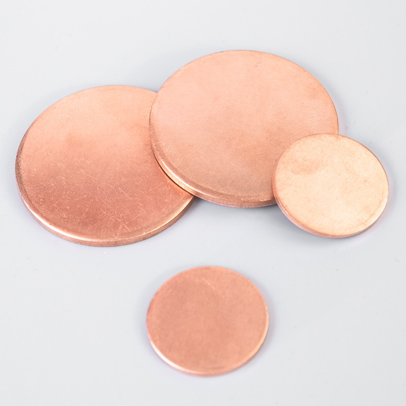 Solid Pure Copper Discs Blanks Round Plate Metal Sheet 10-300mm OD 0.5-5mm Thick