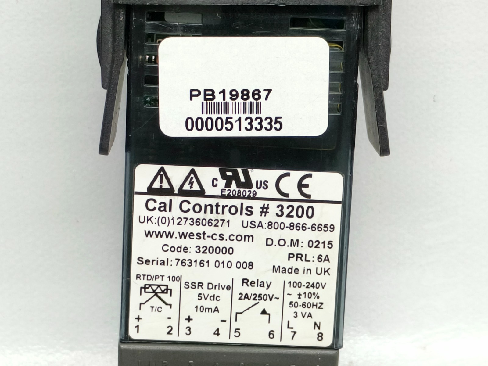 Cal Controls 3200 Digital Temperature FREE FAST SHIP WORLDWIDE 30D WARRANTY!!!