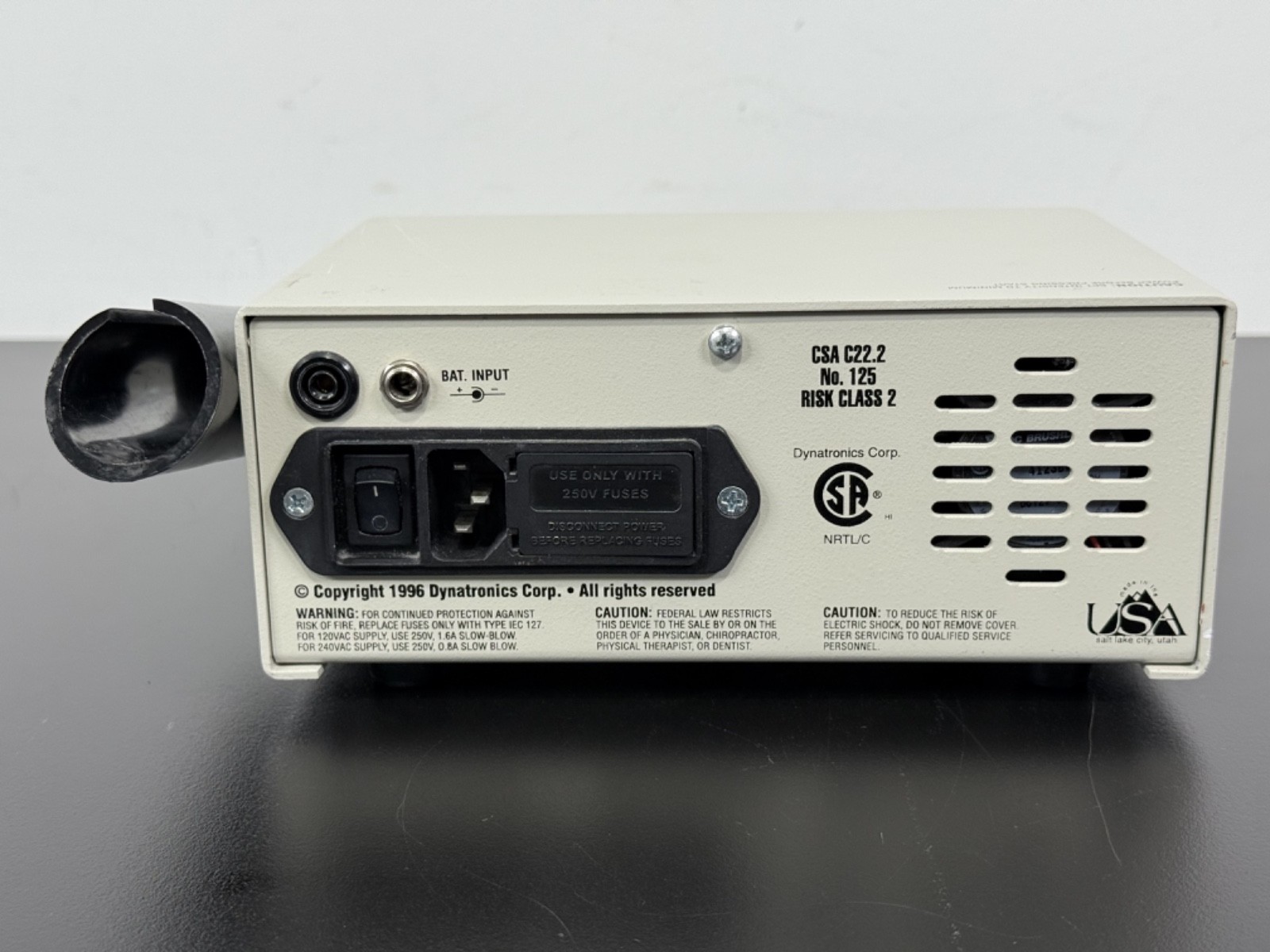 Dynatronics Dynatron 125 Therapeutic Ultrasound Unit 1 & 3 MHz
