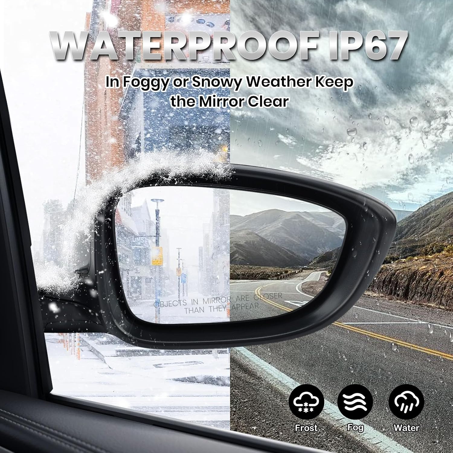 Right Passenger Side Mirror Compatible with Honda Accord LX Sport 1.5T 2018-2025