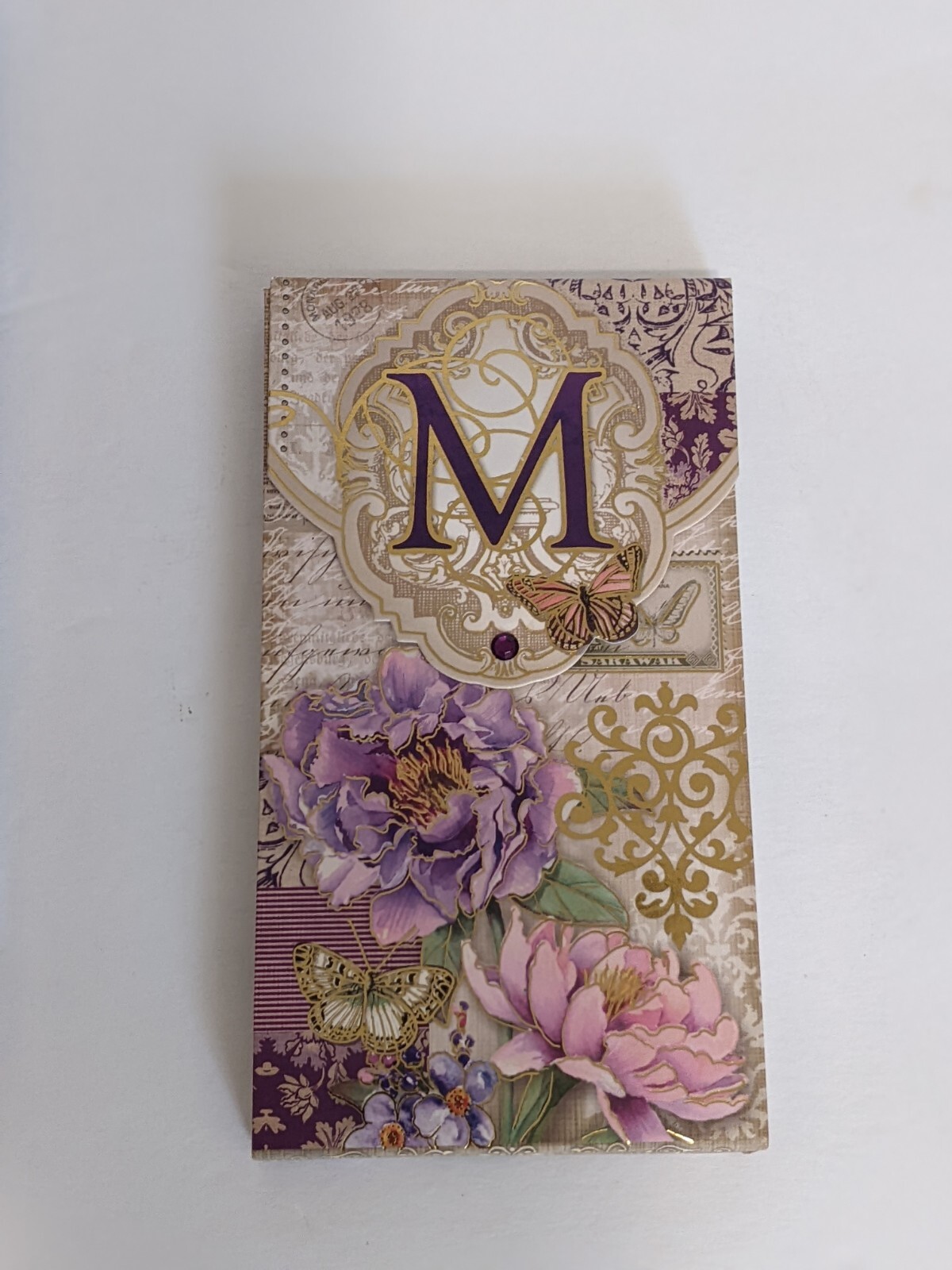 Set of 3 Letter «M» Decorative Notepads Two 9 X 4 Inch and One 6 X 3.25 Inches