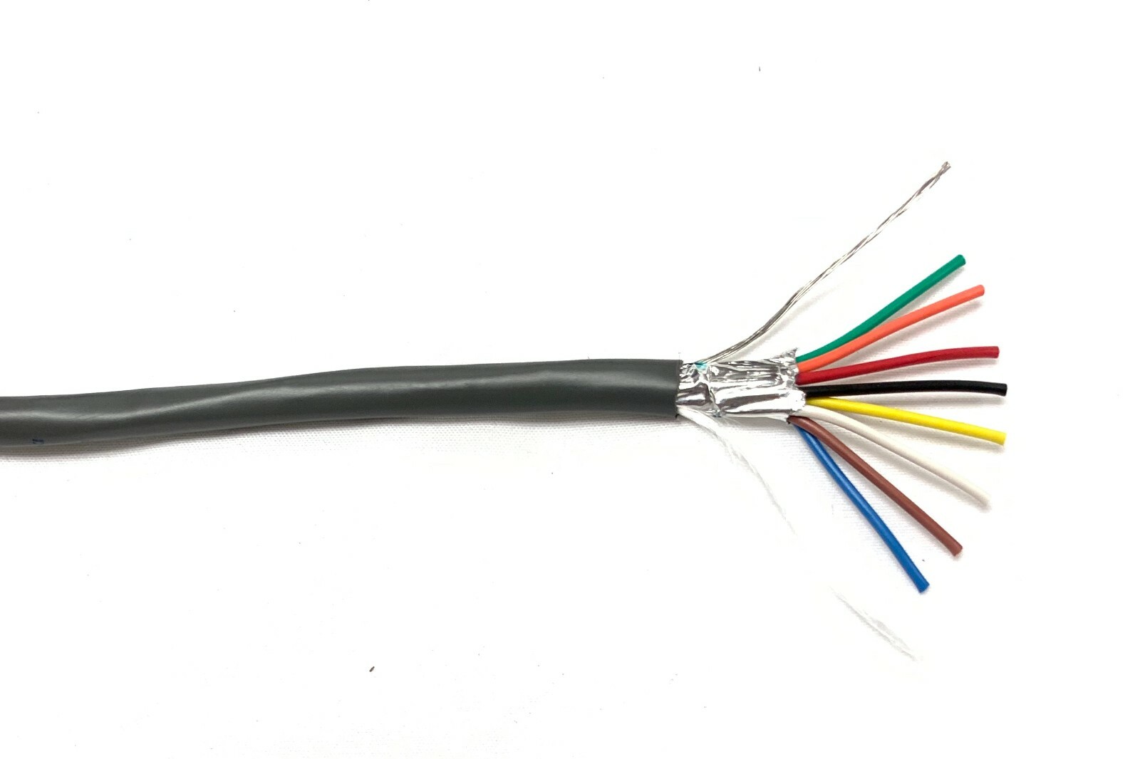 25 ft West Penn Wire 3271 – 8 Conductor 22 Gauge Shielded Cable CMR – USA Made!