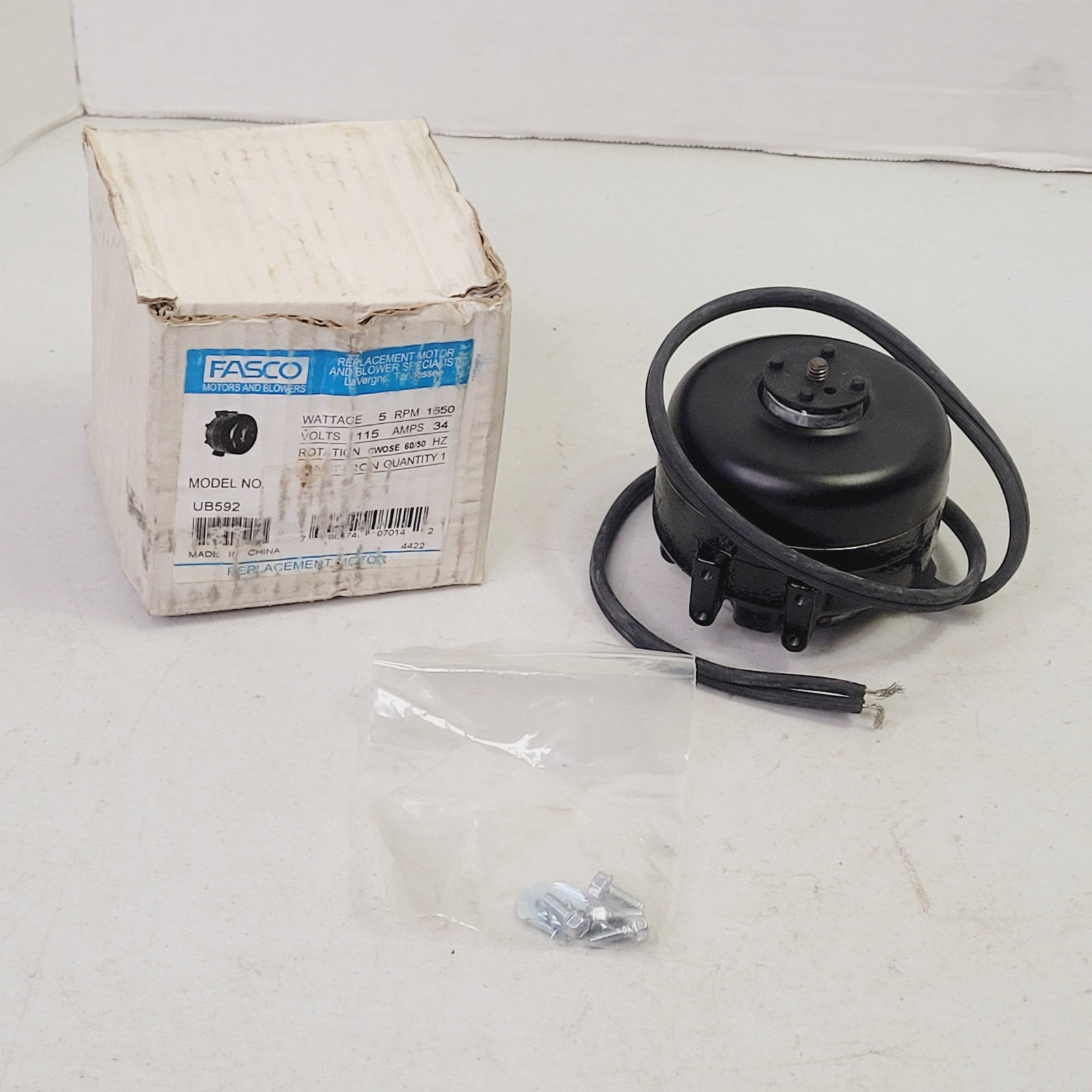Fasco UB592 Unit Bearing Motor