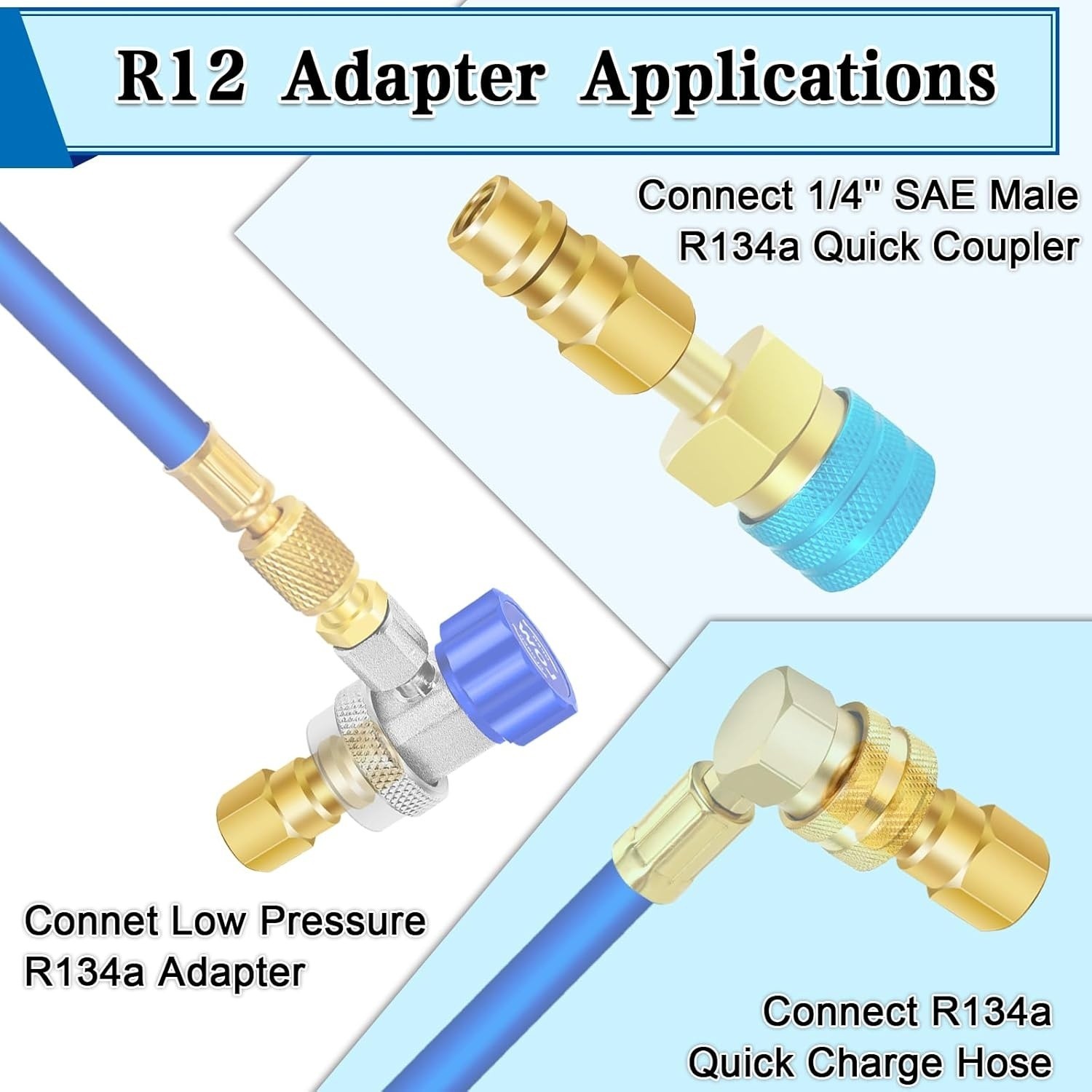 A/C Retrofit Valve Kit-Refrigerant Retrofit Valve Set with R12 to R134A Low Side