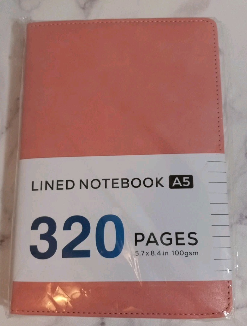 Hard Cover Lined Notebook Journal 320 Pages 5.7″×8.4″ Pink New
