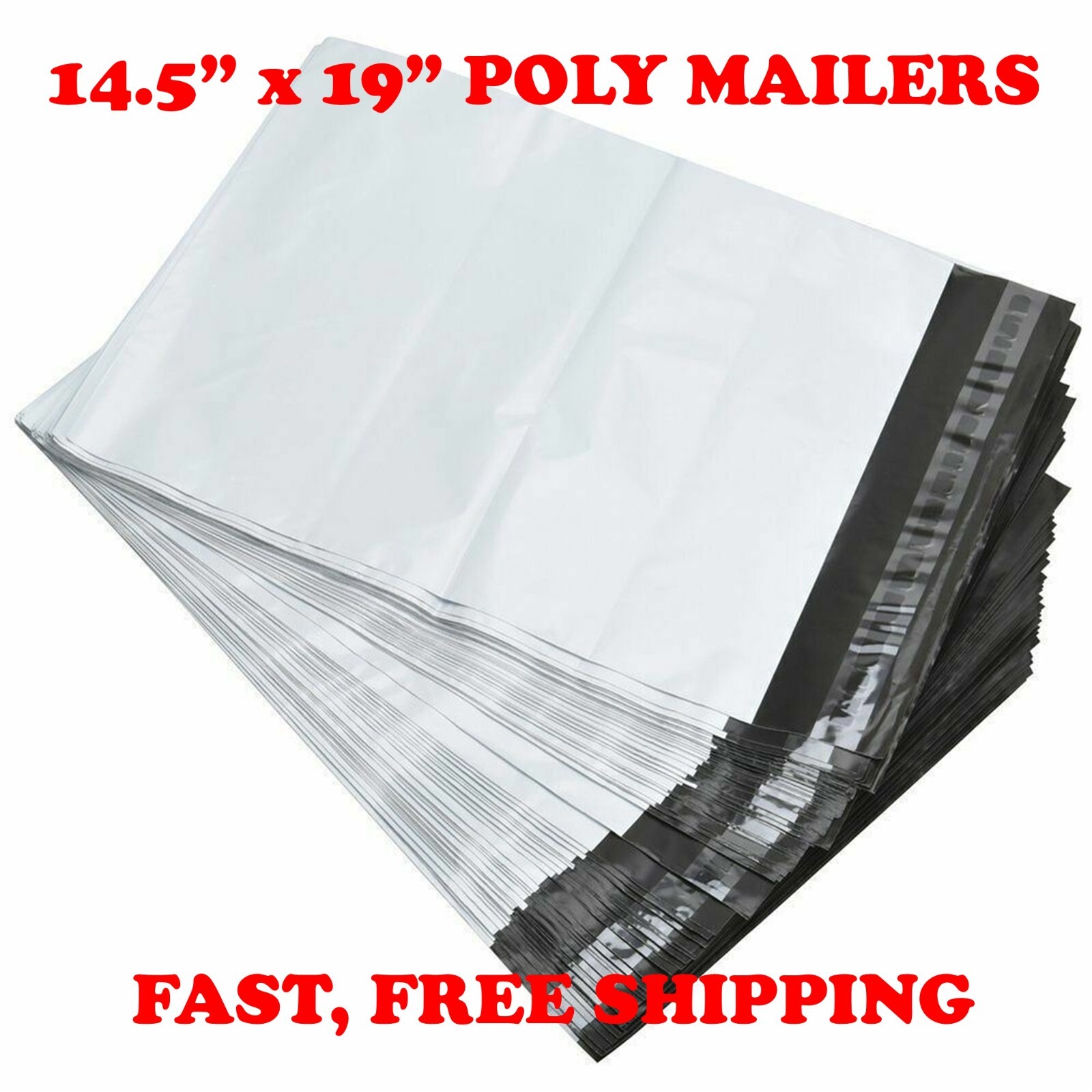 14.5×19 POLY MAILERS SHIPPING ENVELOPES SELF SEAL PACKAGING BAGS 2.5 Mil 14″x19″