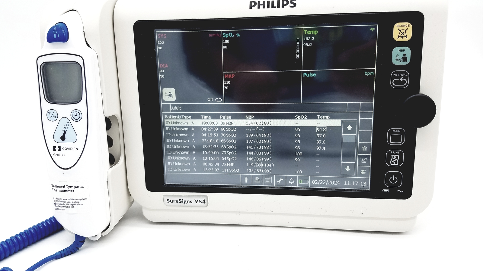 Philips SureSigns VS4 863283 Portable Vital Signs Patient Monitor Made in USA