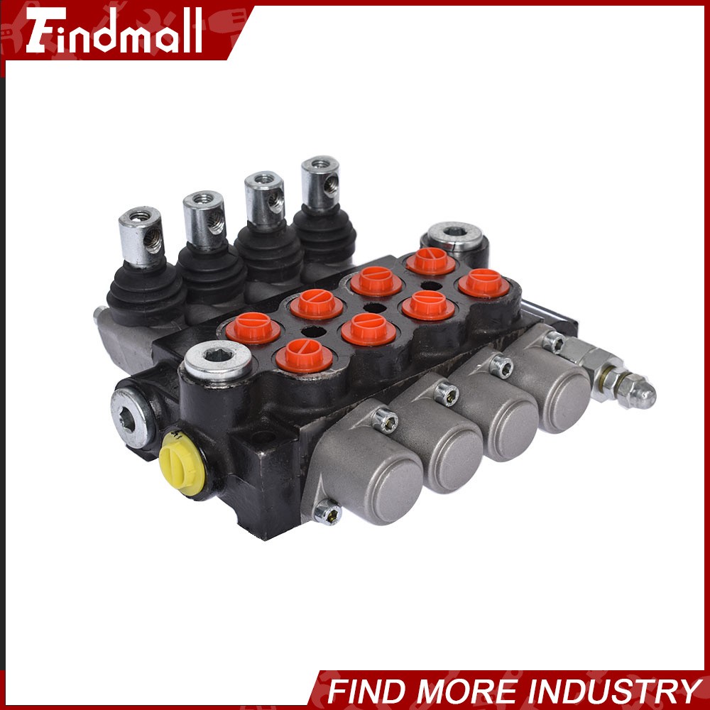 4 Spool Hydraulic Monoblock Double Acting Control Valve 11 GPM SAE Ports 3625PSI