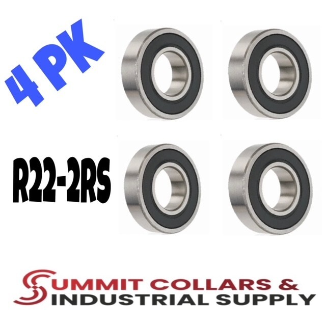 R22-2RS BEARING 1.375 X 2.500 X 0.563 1-3/8″ ID X 2-1/2″ OD X 9/16″ THICK (4PK)