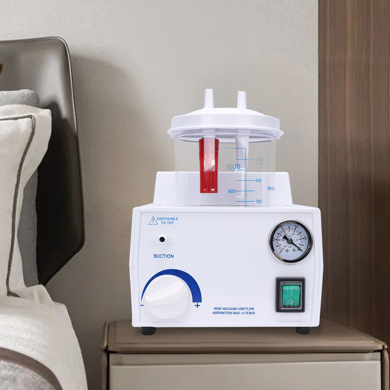 Portable Suction Machine Oil-Free Suction Help Device for Elderly Adult Child