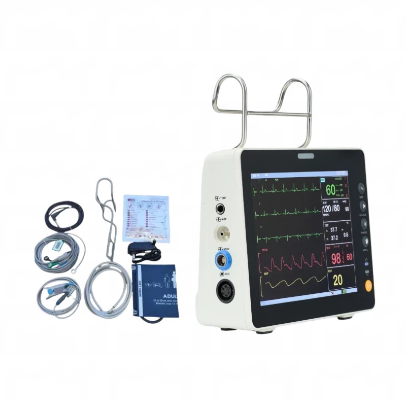 8″ Patient Monitor Multi-Parameter Vital Signs Machine ECG NIBP SPO2 Hospital