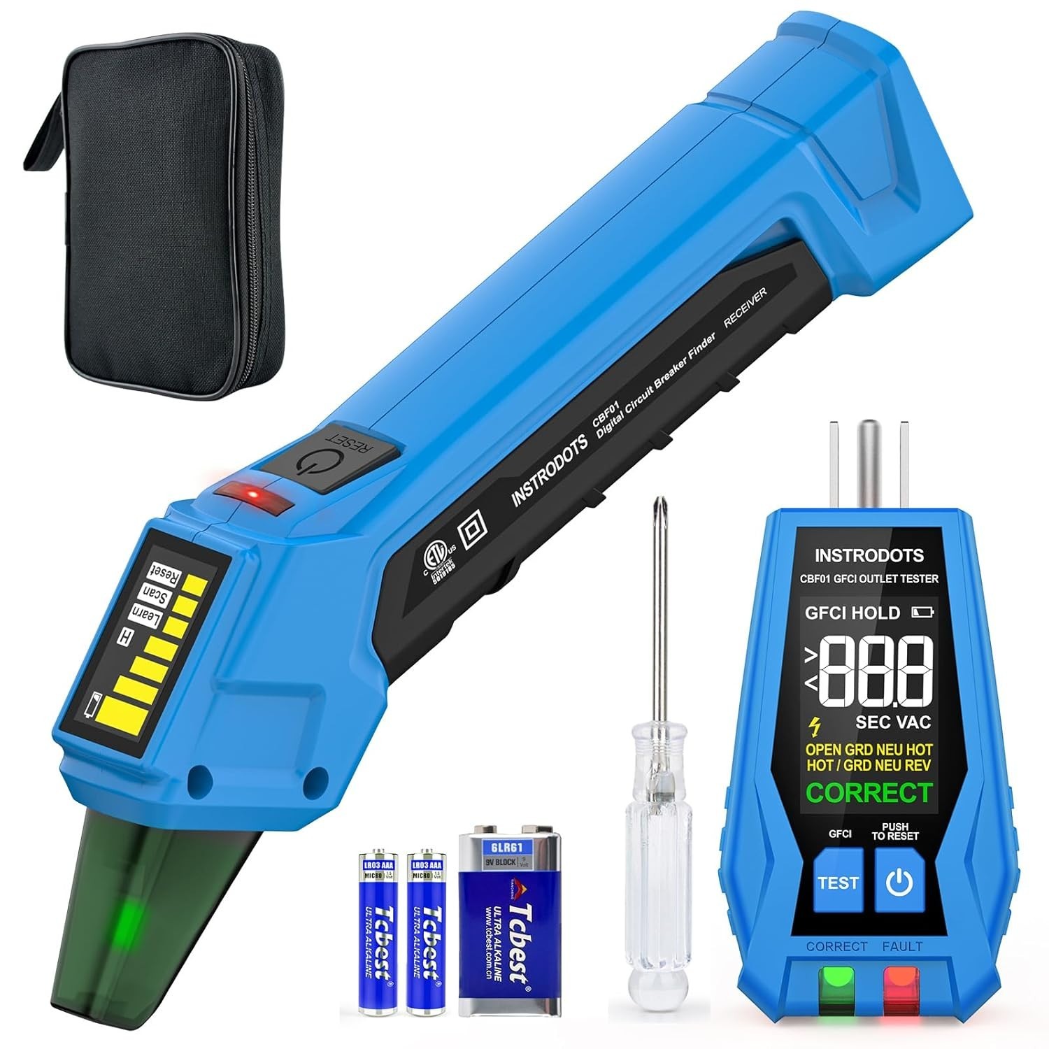 Electrical Circuit Tracer with GFCI Tester for Accurate Breaker Identification