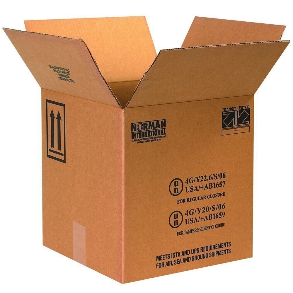 10 12-1/2″ x 12-1/2″ x 15-1/8″ 1-5 Gallon Plastic Pail Hazardous Material Boxes