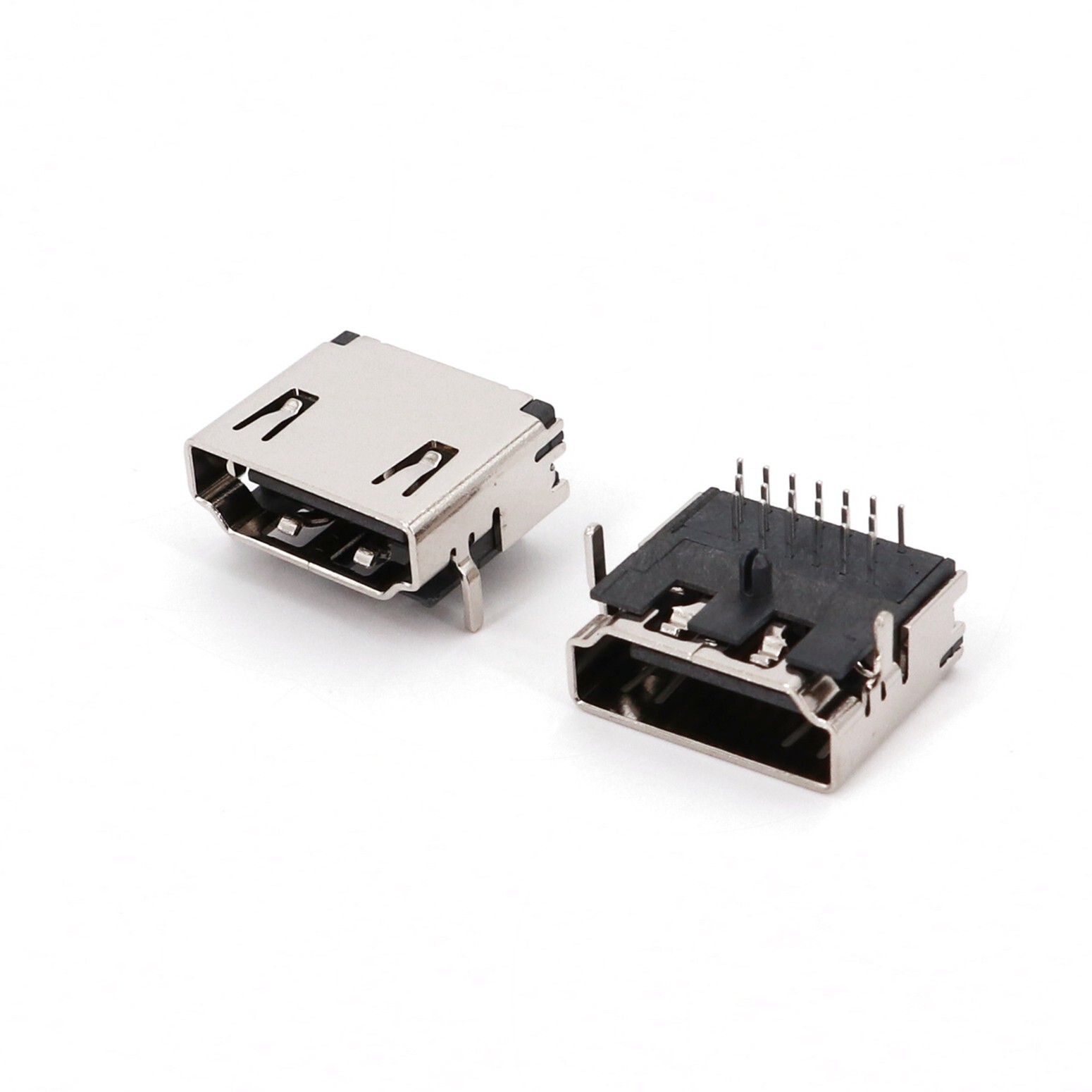 10Pcs HDMI Type A Right Angle 3 Row 19-Pin DIP Female Socket PCB Mount Connector