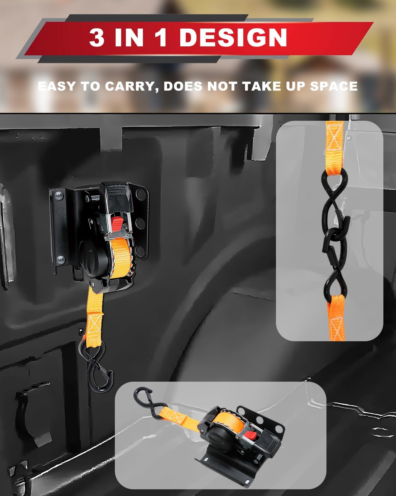 Ultimate Retractable Ratchet Straps for Ford F150, Retractable Truck Bed Ratc…