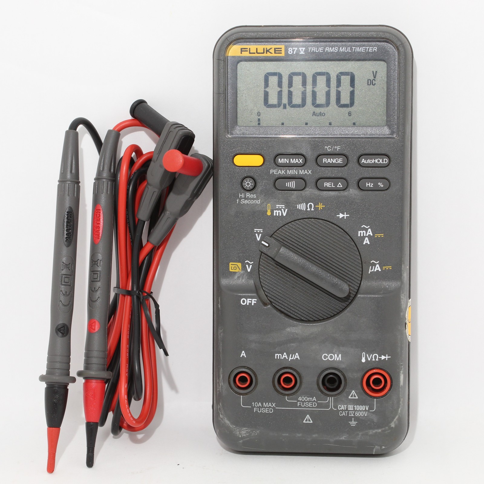 Fluke 87-V 87V True RMS (TRMS) Handheld Digital Multimeter with Leads