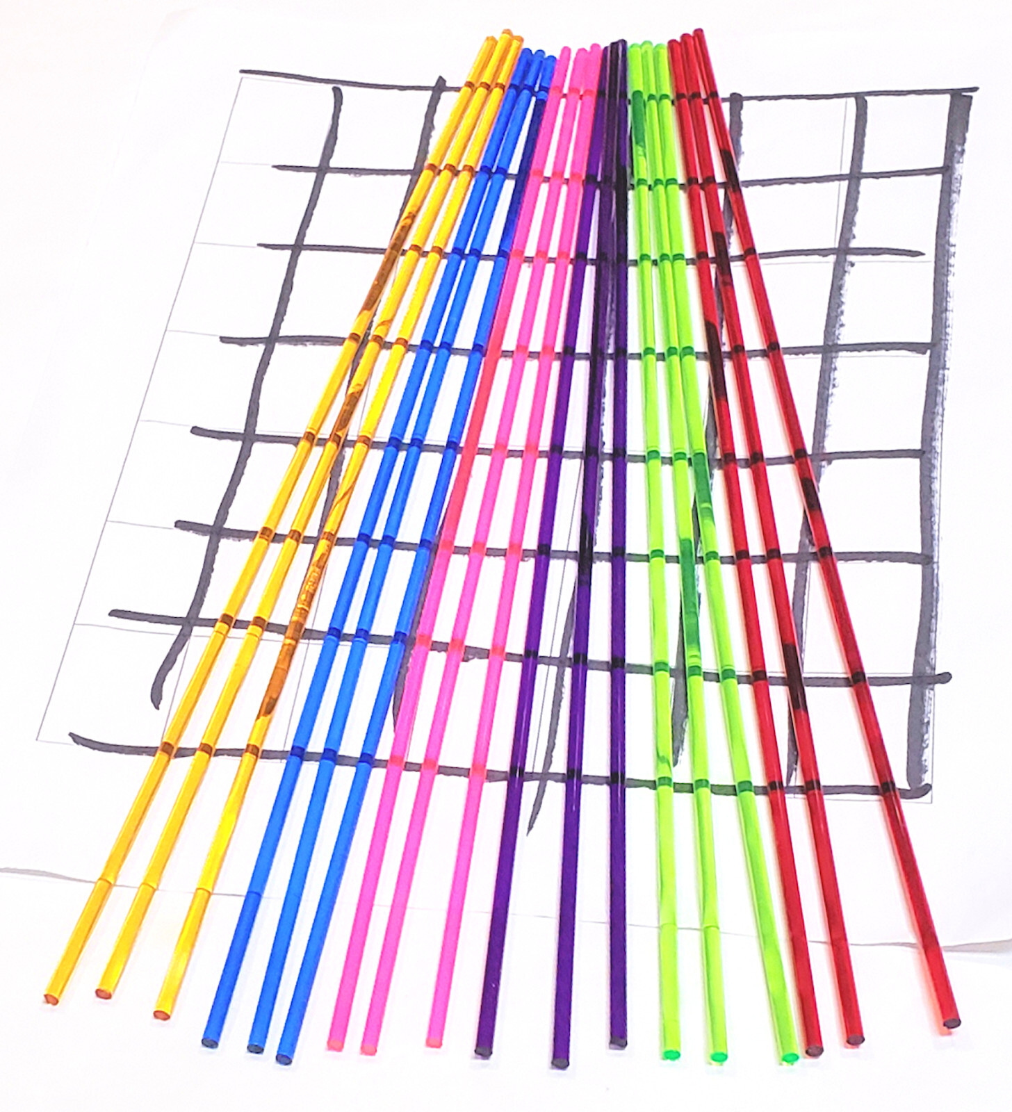 18 Rods x 6 Different Colors 1/8” inch Diameter Pink Blue Green Purple Amber Red
