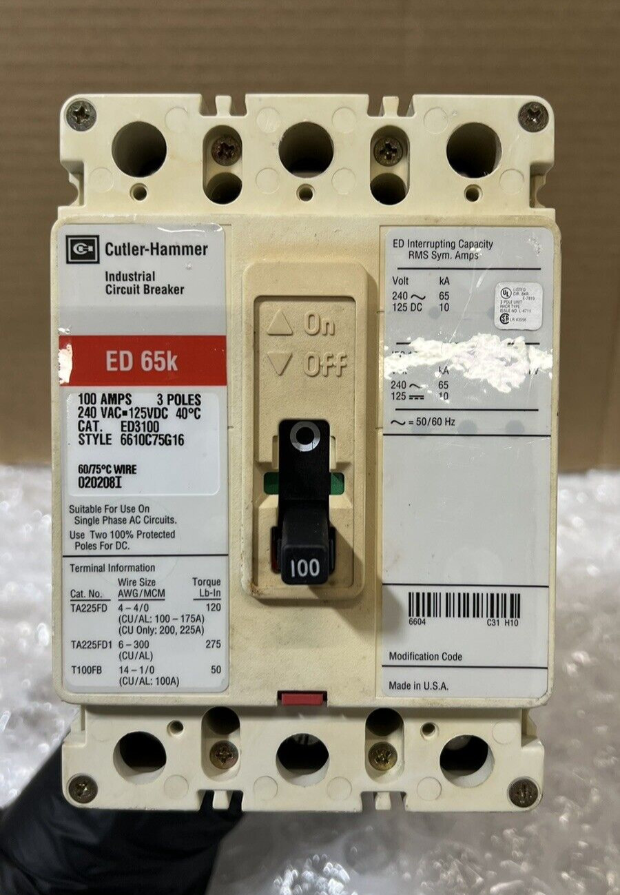 ED 65K Cutler Hammer circuit breaker