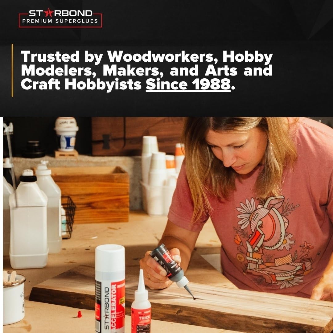 Starbond 2 oz. Gap-Filler Thick Super Glue with 6 oz. Aerosol Activator Bundle