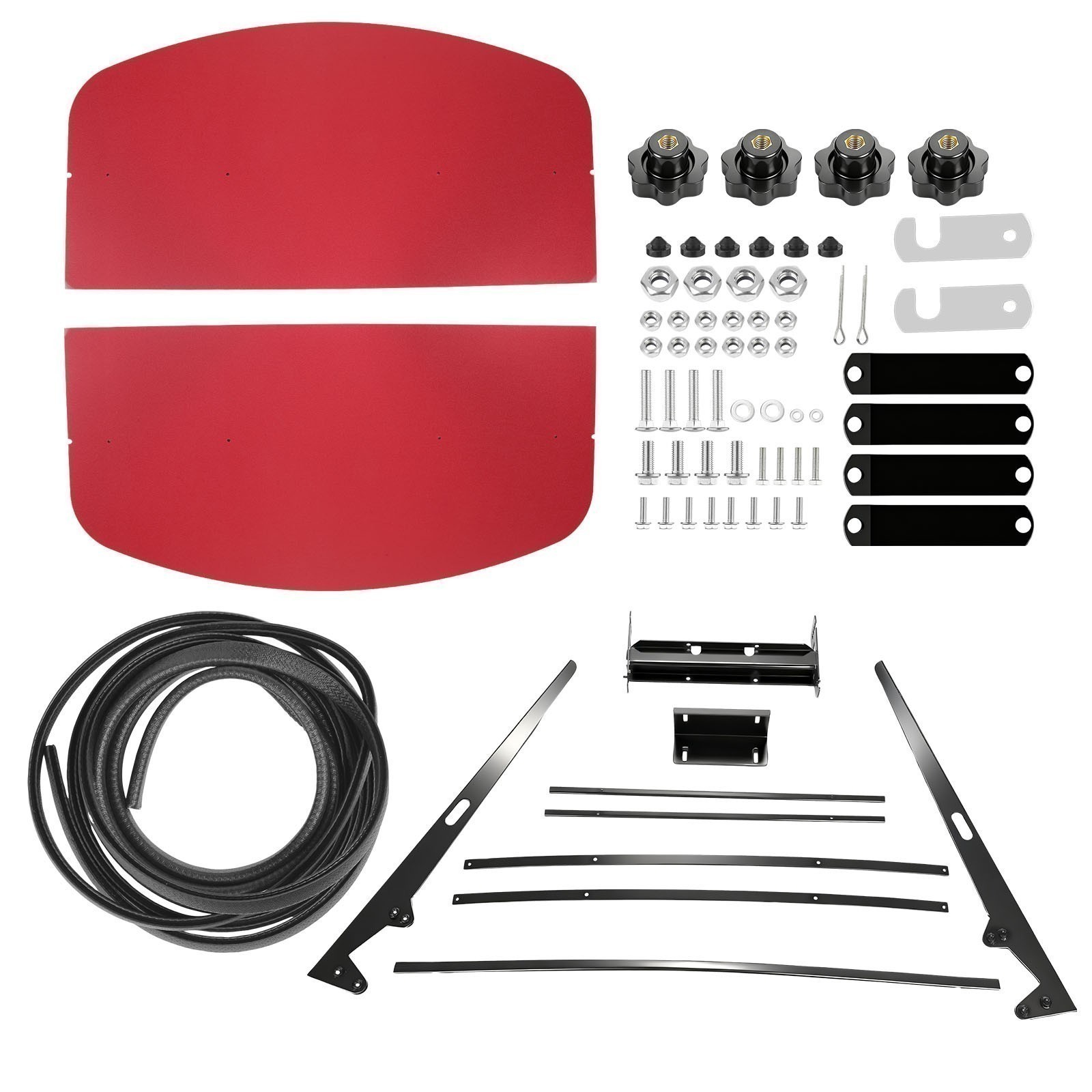 Sun Shield Tuff Top Tractor Canopy For 2″ x 2″ or 2″ x 3″ ROPS 48″ X 52″-Red