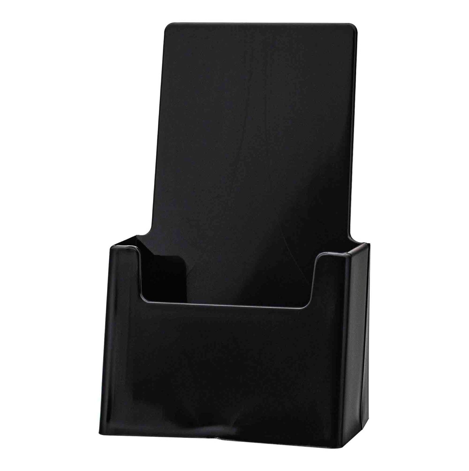 50 Pack Black Tri Fold Literature Brochure Holder 4×9 Acrylic Display