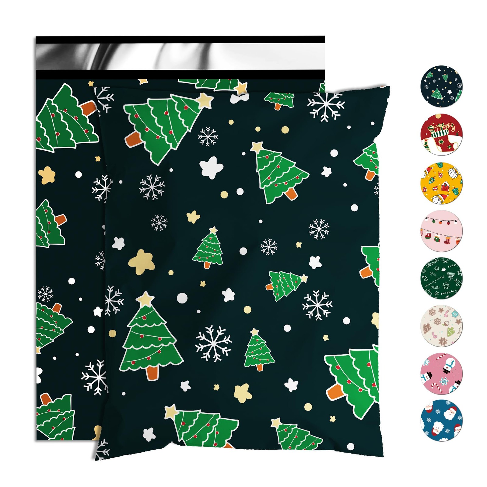 Christmas Poly Mailer 10×13 100 Pcs, Waterproof Shipping Bags Xmas Tree