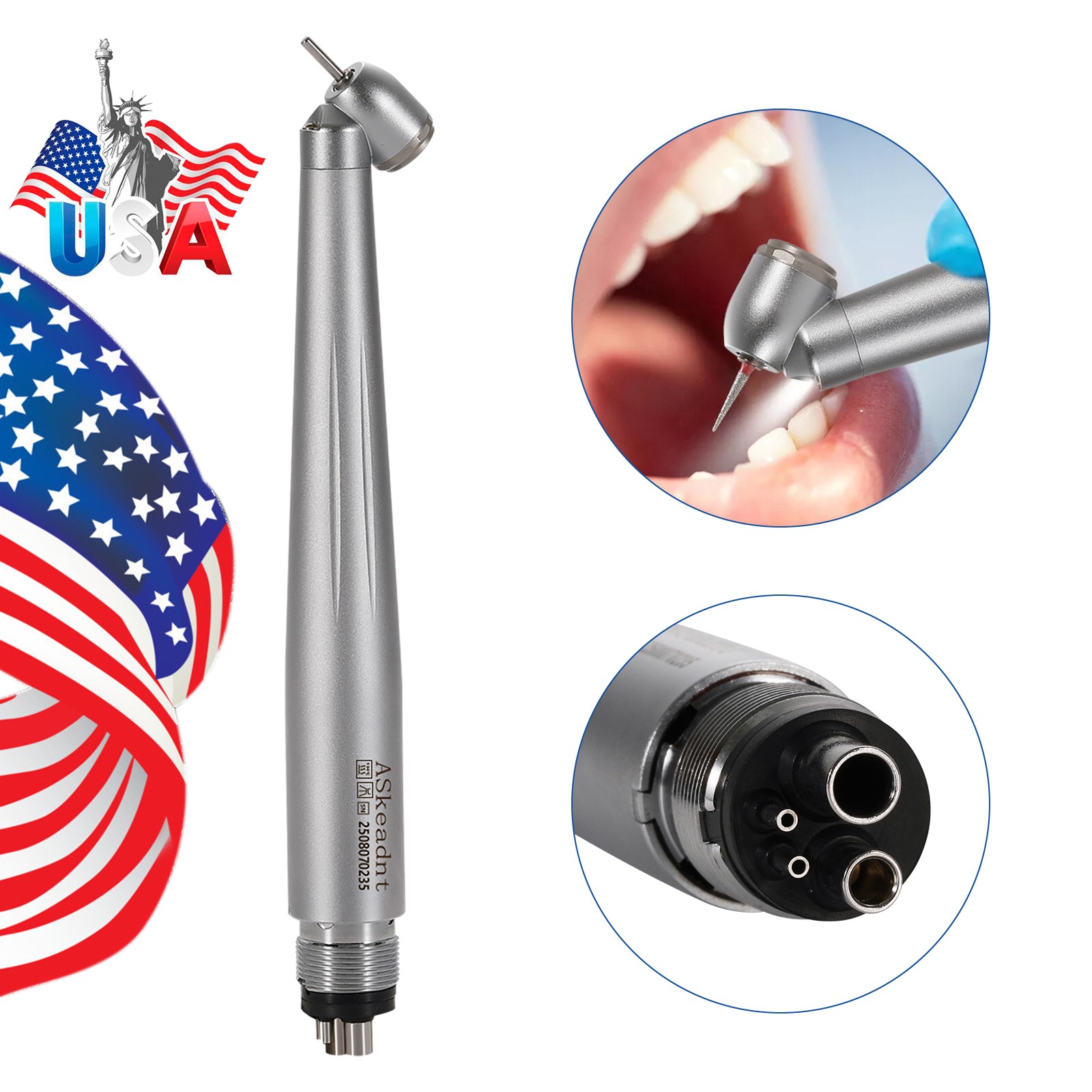 NSK Style SG20 Dental Implant 20:1 Reduction Contra Angle Handpiece Push Button