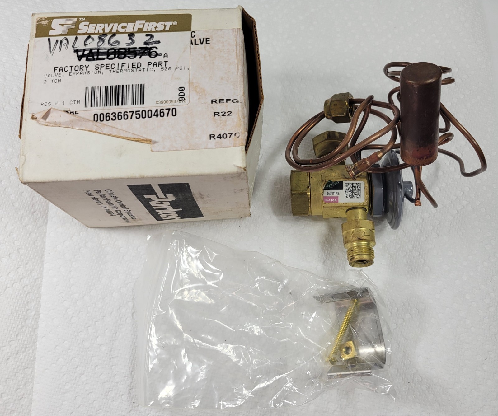 Trane Service First Thermal Expansion Valve VAL08632, D342111P05 (Brand New)