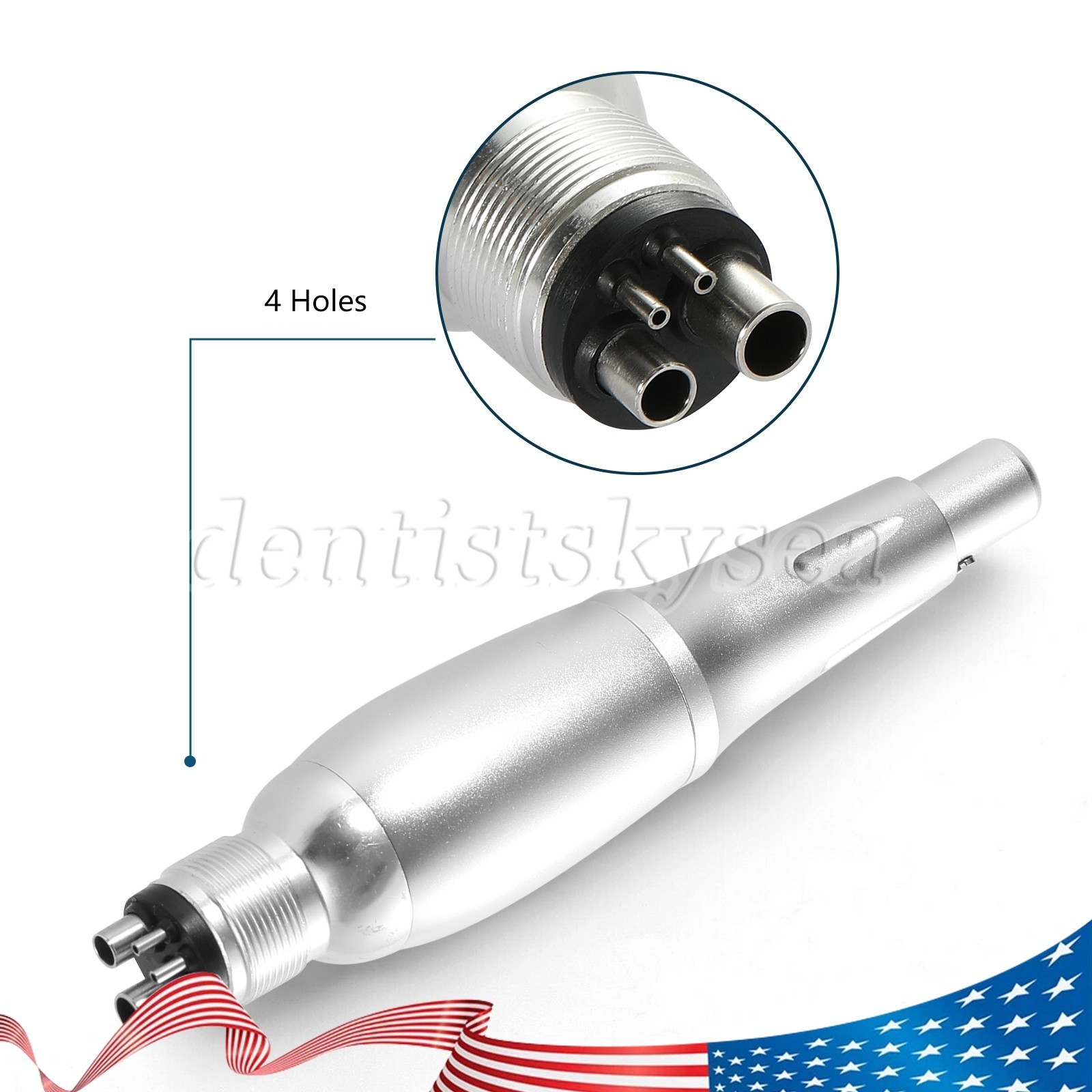 Dental 4:1 Hygiene Prophy Handpiece 360° Swivel Straight Cone Air Motor 4Holes