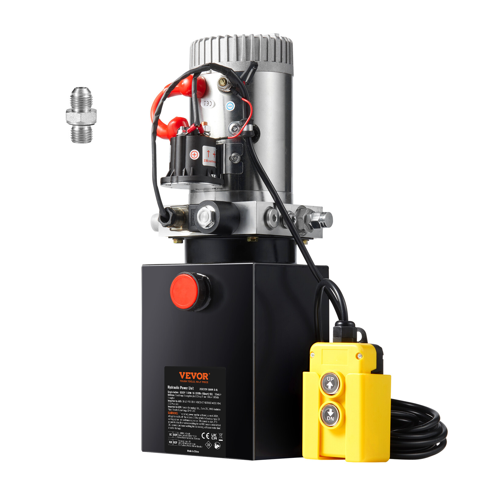 VEVOR Hydraulic Pump8 Quart Single Acting DC12V for Car Lifting Platforms 2.1HP