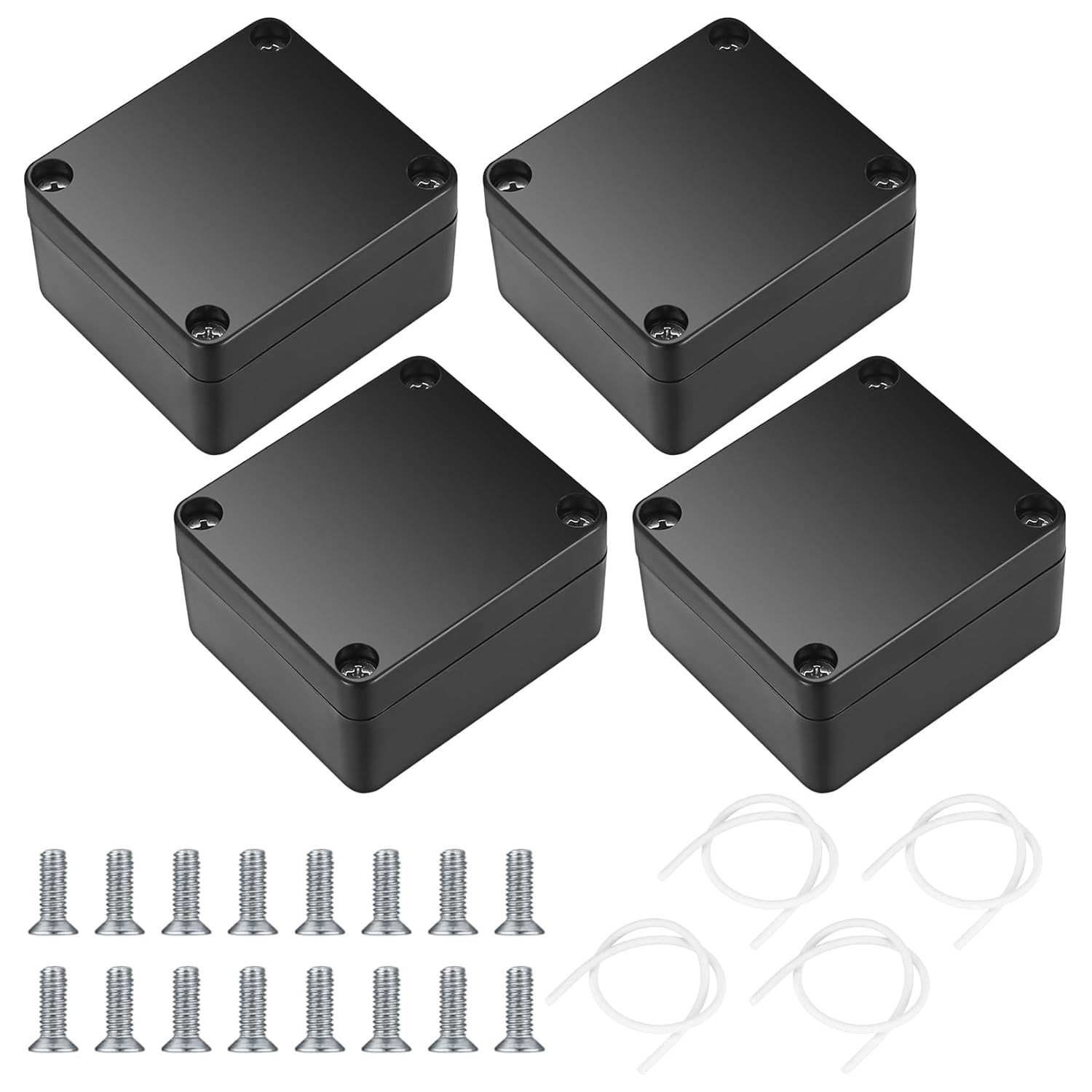 4-Pack IP65 Waterproof Electrical Junction Boxes, ABS Plastic, 2.5×2.3×1.4 Inch
