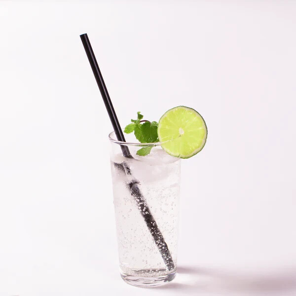 Karat 10.25» Giant Straws (8mm) Paper Wrapped – Black – 1,200 ct, C9125 (Black)