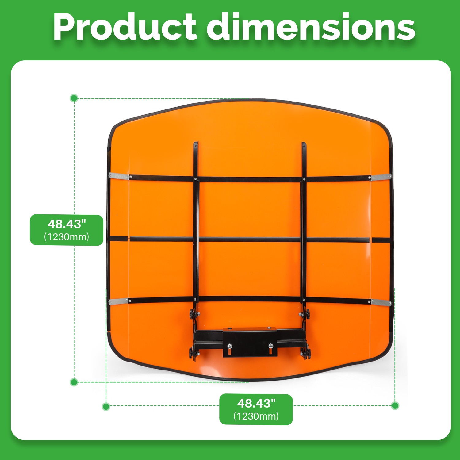 Sun Shield Tuff Top Tractor Canopy For ROPS 48-3/8″ X 48-3/8″ – Orange