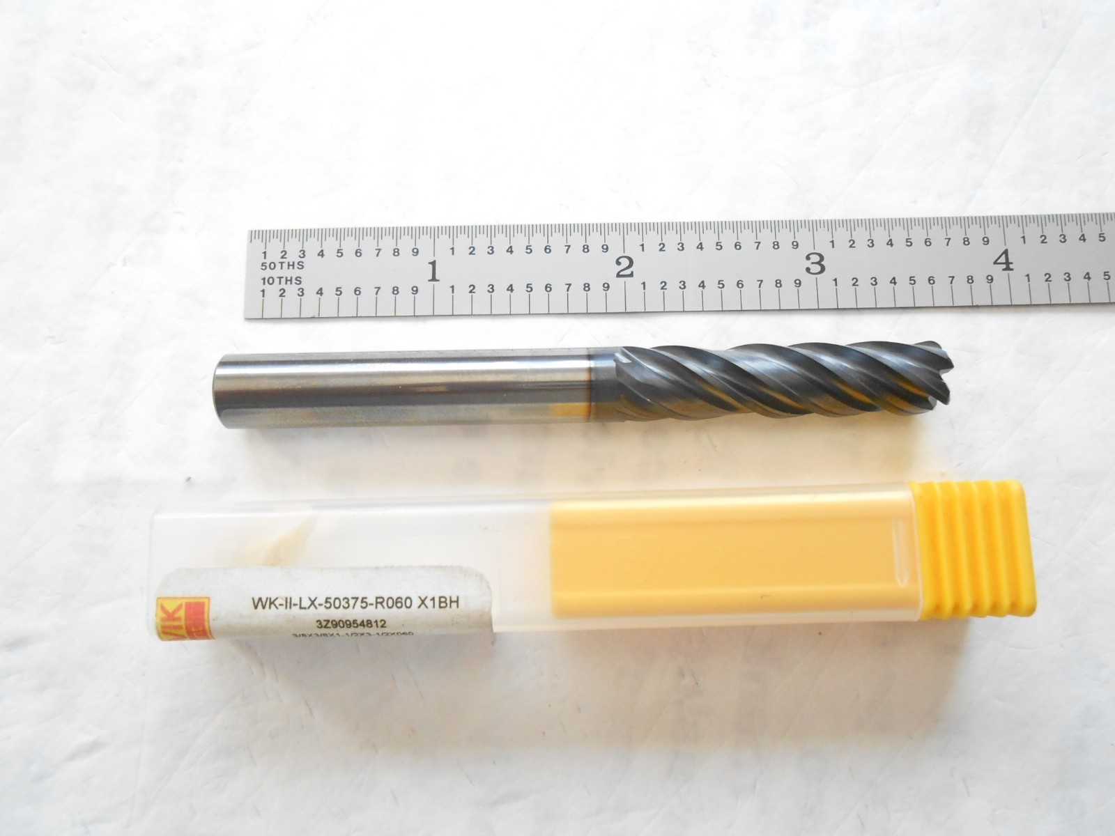 NEW SANDVIK 3/8″ DIA. X 1-1/2″ LOC X 3-1/2″ L X .060″ CR. 5FL CC CARBIDE ENDMILL