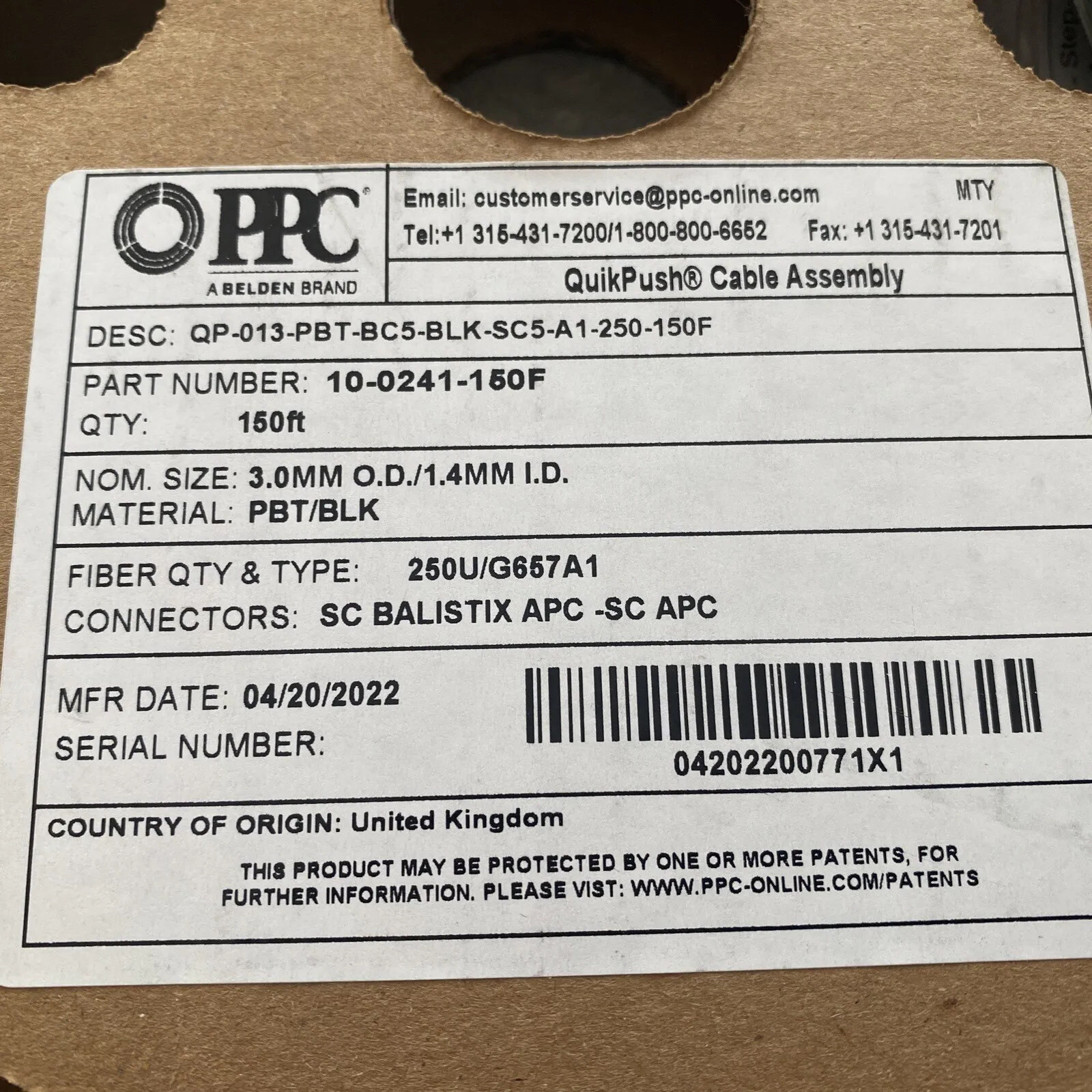 Belden Wire & Cable 10-0241-150F , Free Shipping!!!